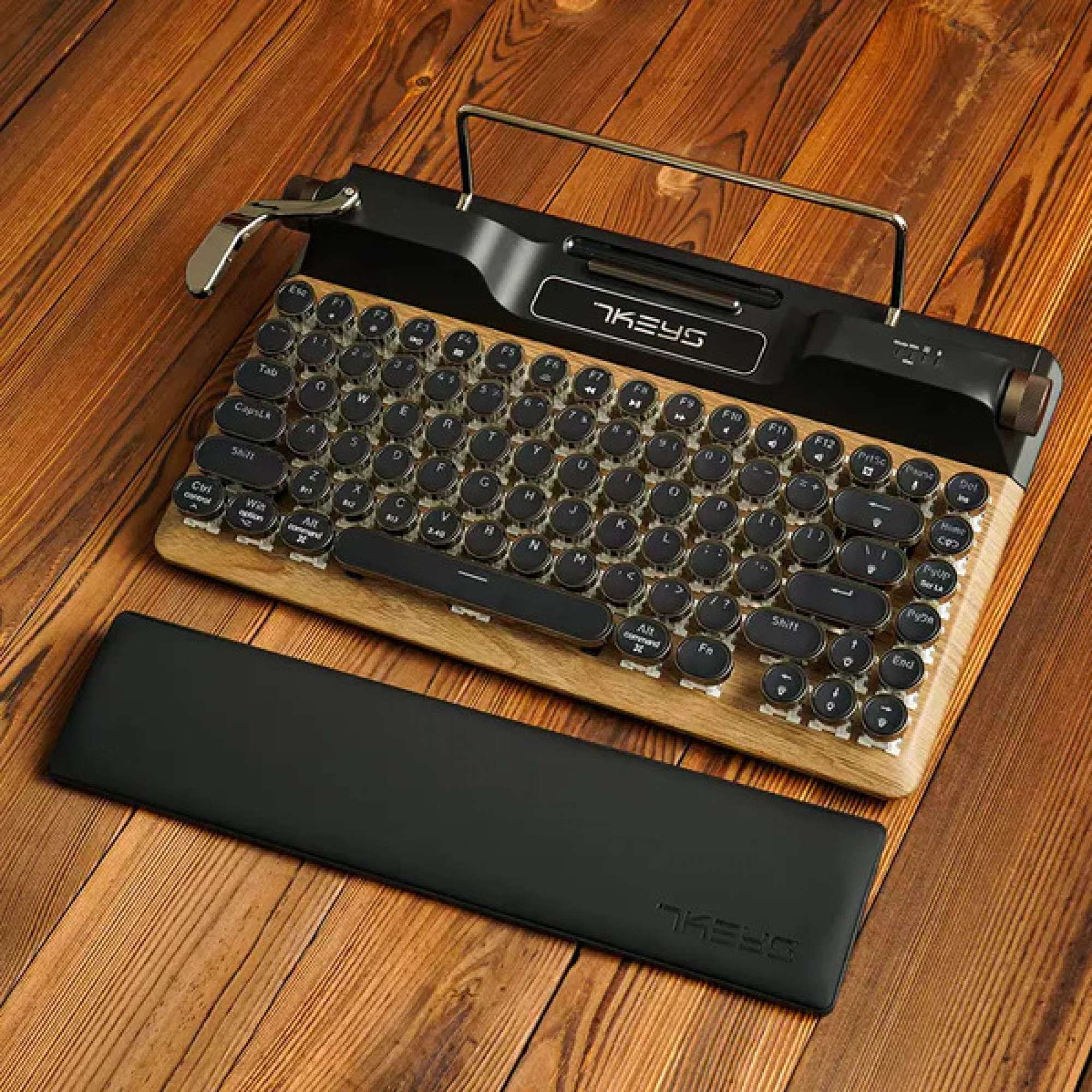 Механічна бездротова клавіатура 7KEYS TW1868 Retro Typewriter Keyboard